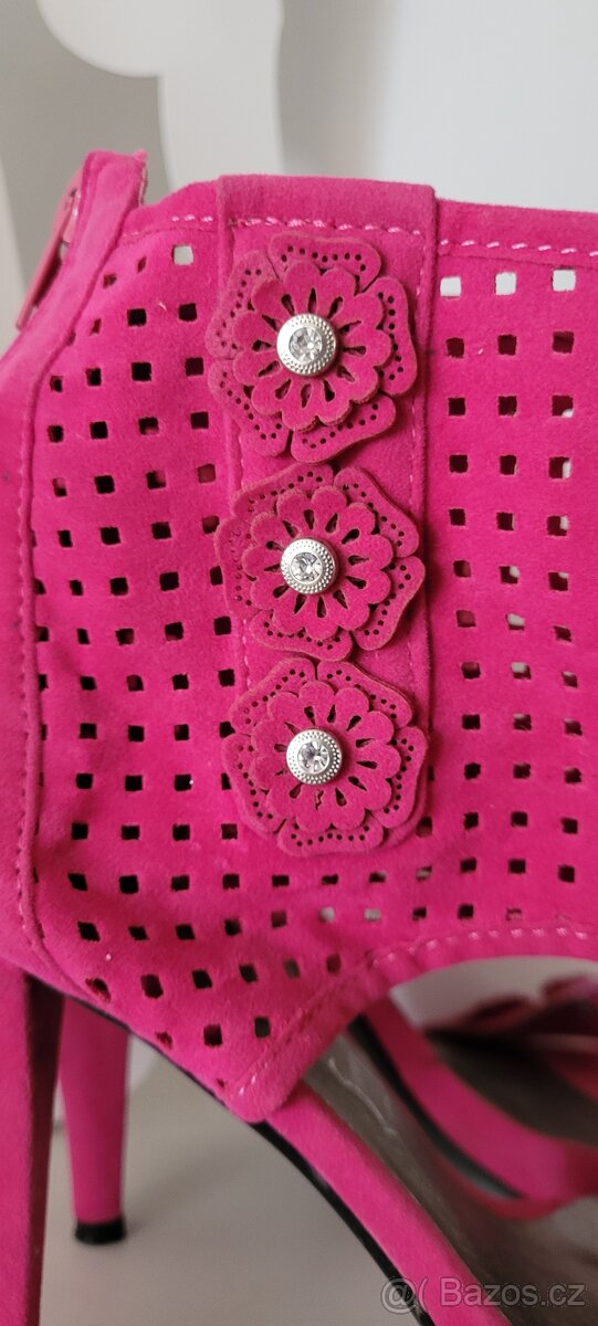Dámské růžové/fuchsiové letní botičky Always vel.38 - 2
