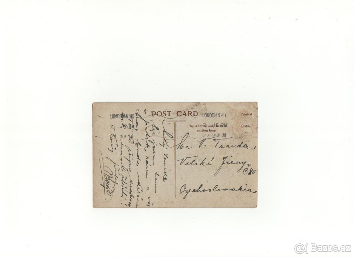 Pohlednice Czech commitee Londýn - 2