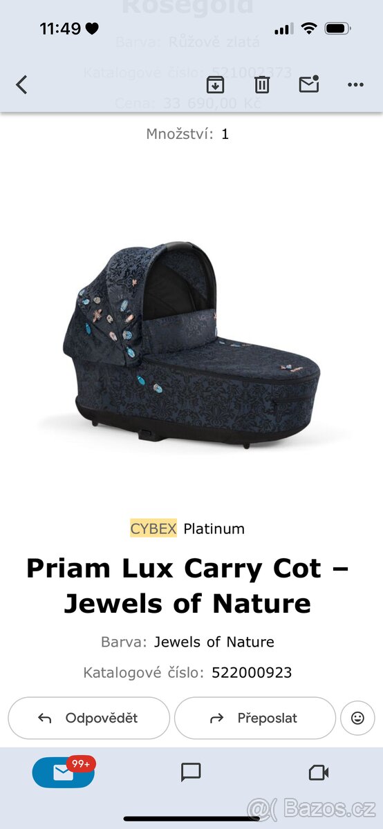 Kočarek cybex e-Priam - 2