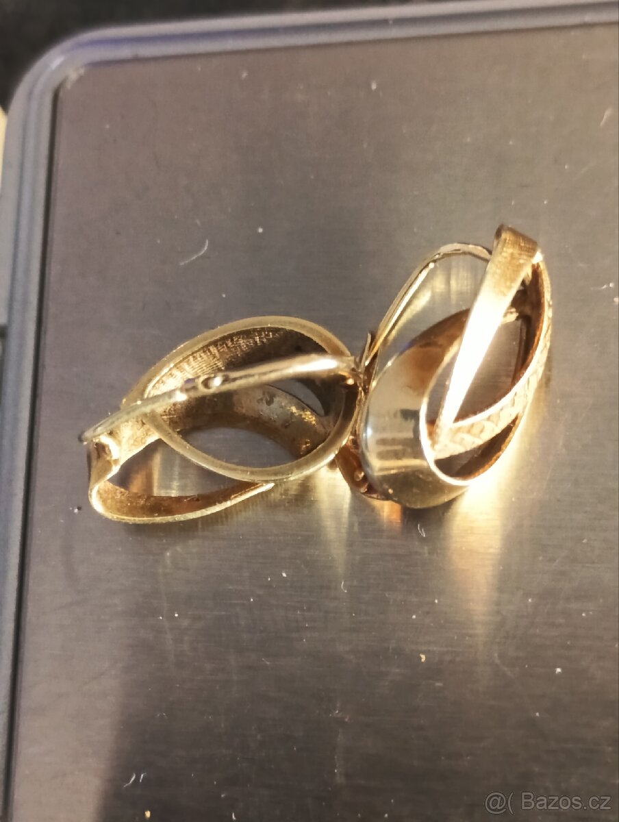 Starožitné zlaté náušnice - 2