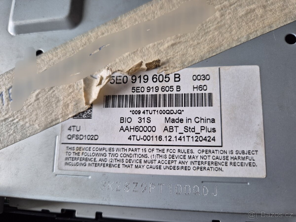 Autorádio Škoda BOLERO - Octavia 3 - 2