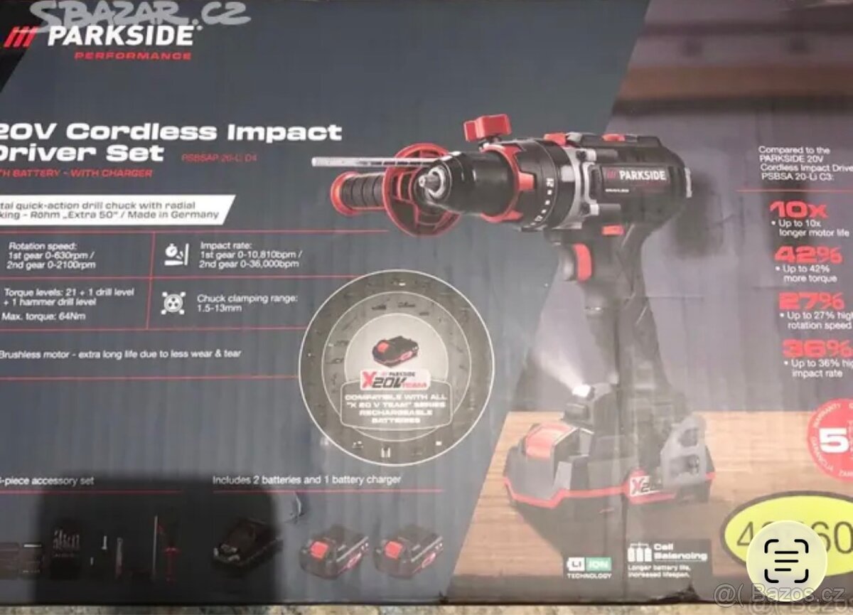 SADA: Aku parkside performance vrtačka - 2