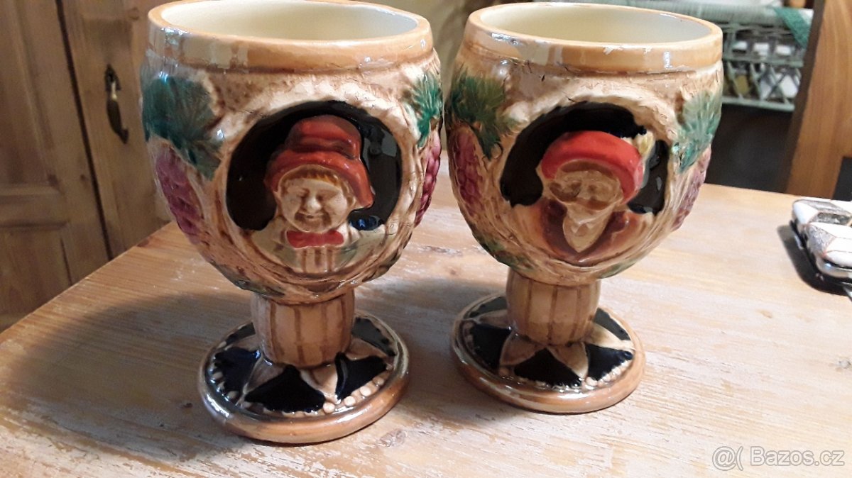 2ks keramické číše na víno - 2