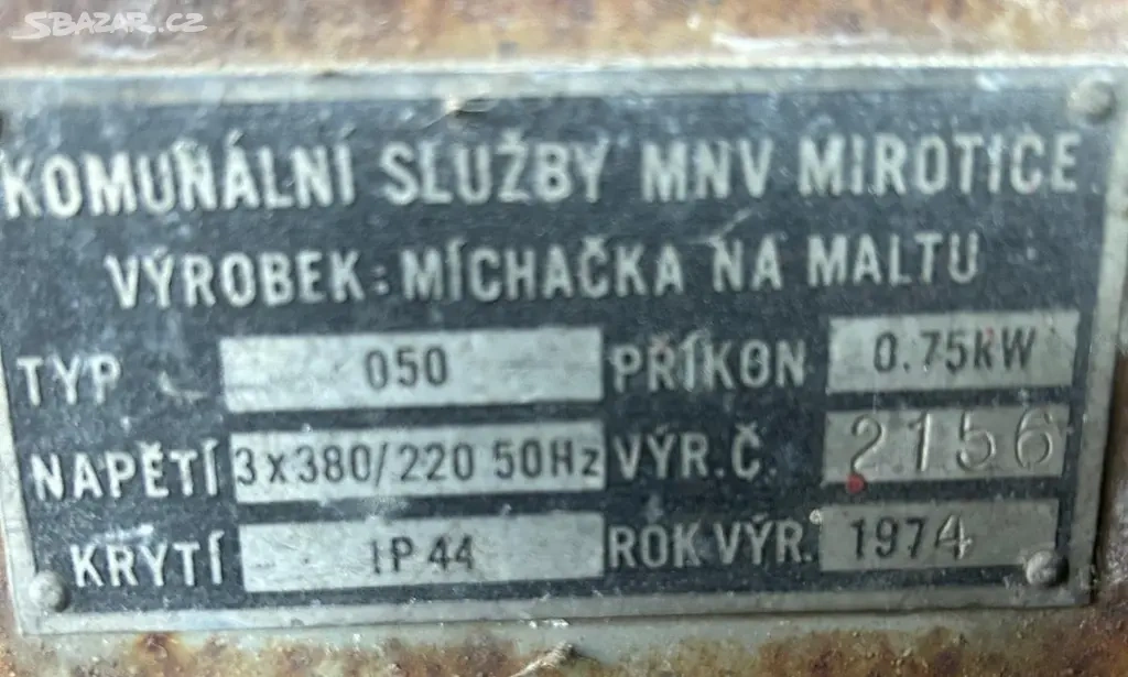 Míchačka na maltu - funkční - 2