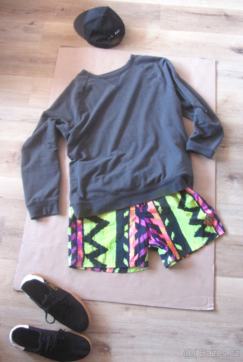 Vintage 80s/90s pánské surf beach shorts kraťasy - 2