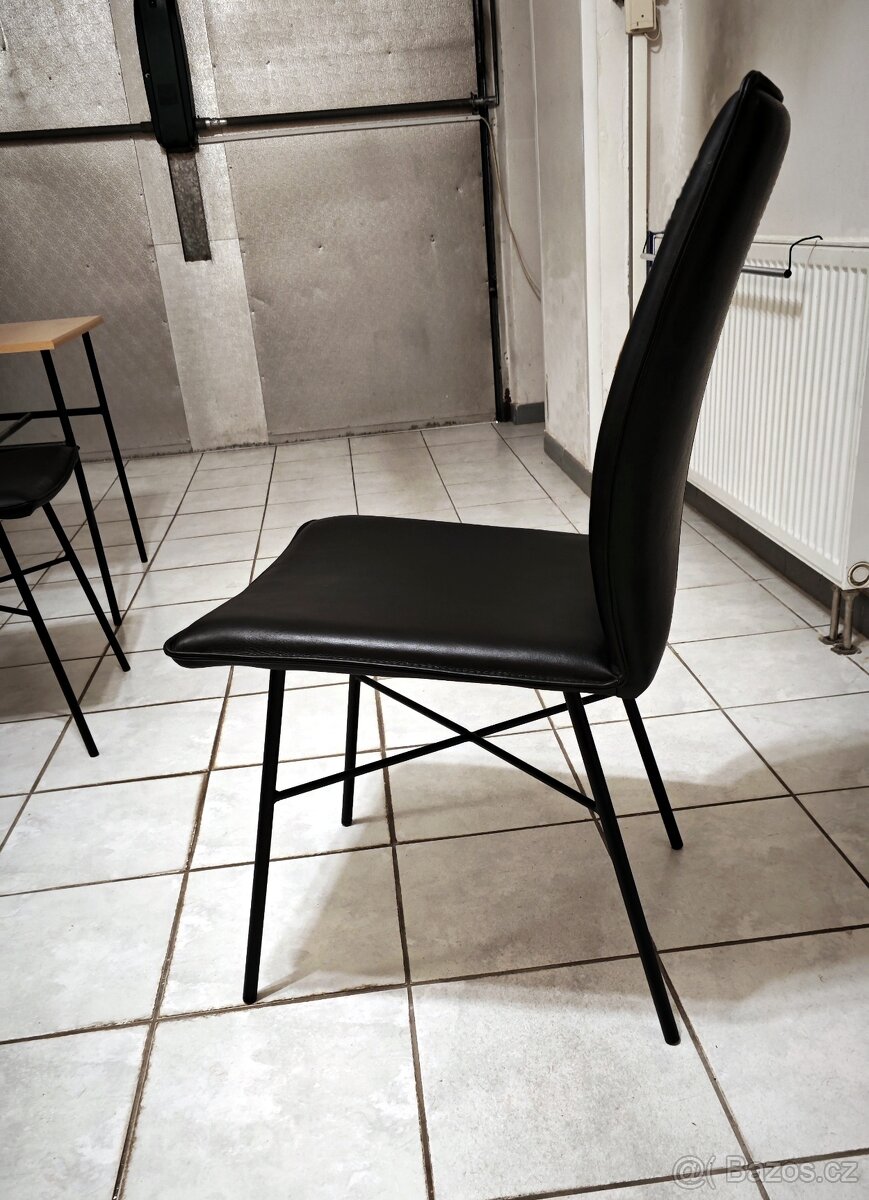 Kožené židle černé - 2