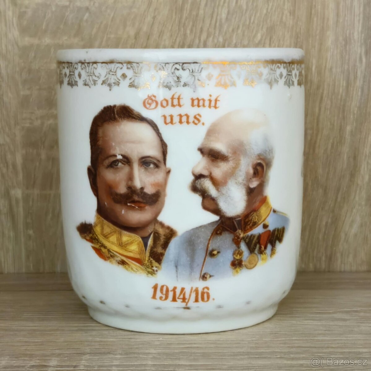 WW1- PORCELANOVÝ HRNEK - FRANZ JOSEF - 5 KUSŮ - 2