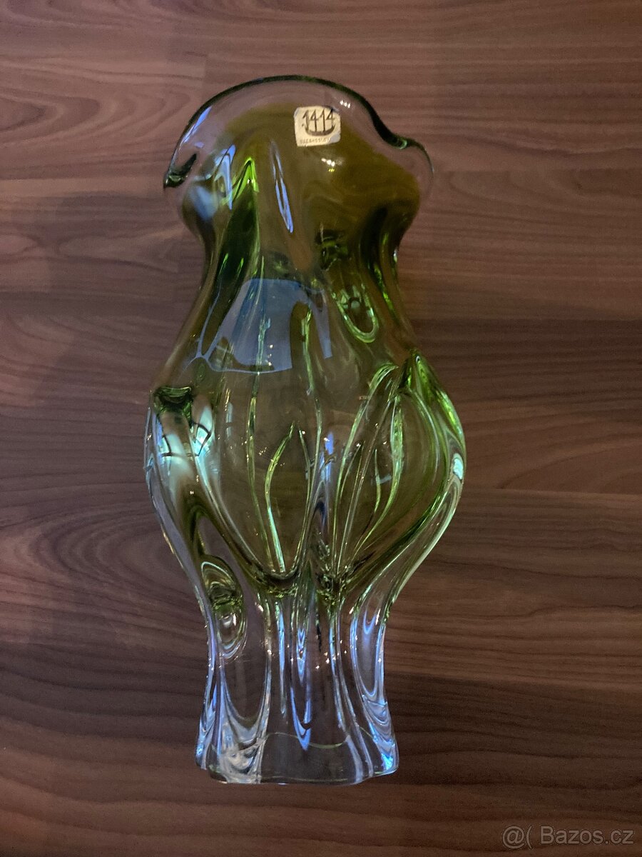 Váza hutní sklo Chřibská - 2