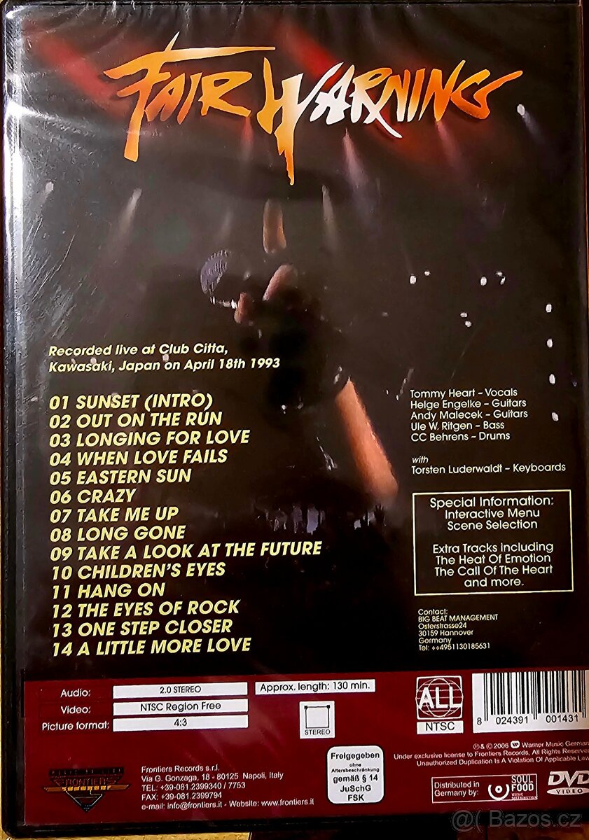 FAIR WARNING - The Call of the East - Live in Japan. - 2