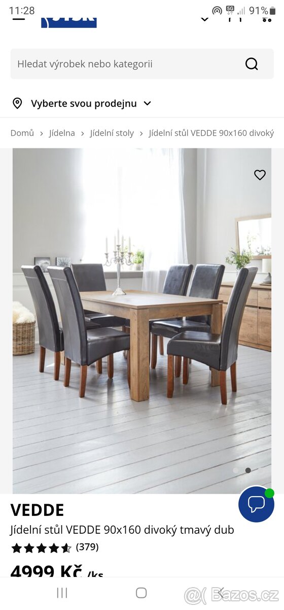 Jídelní stůl VEDDE OAK - 2