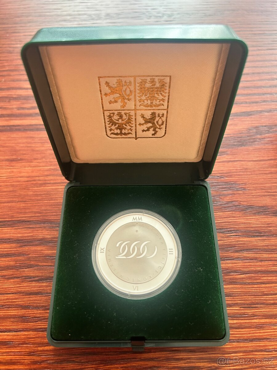 Bimetalová mince Konec milénia 2000 verze PROOF/PROOF - 2