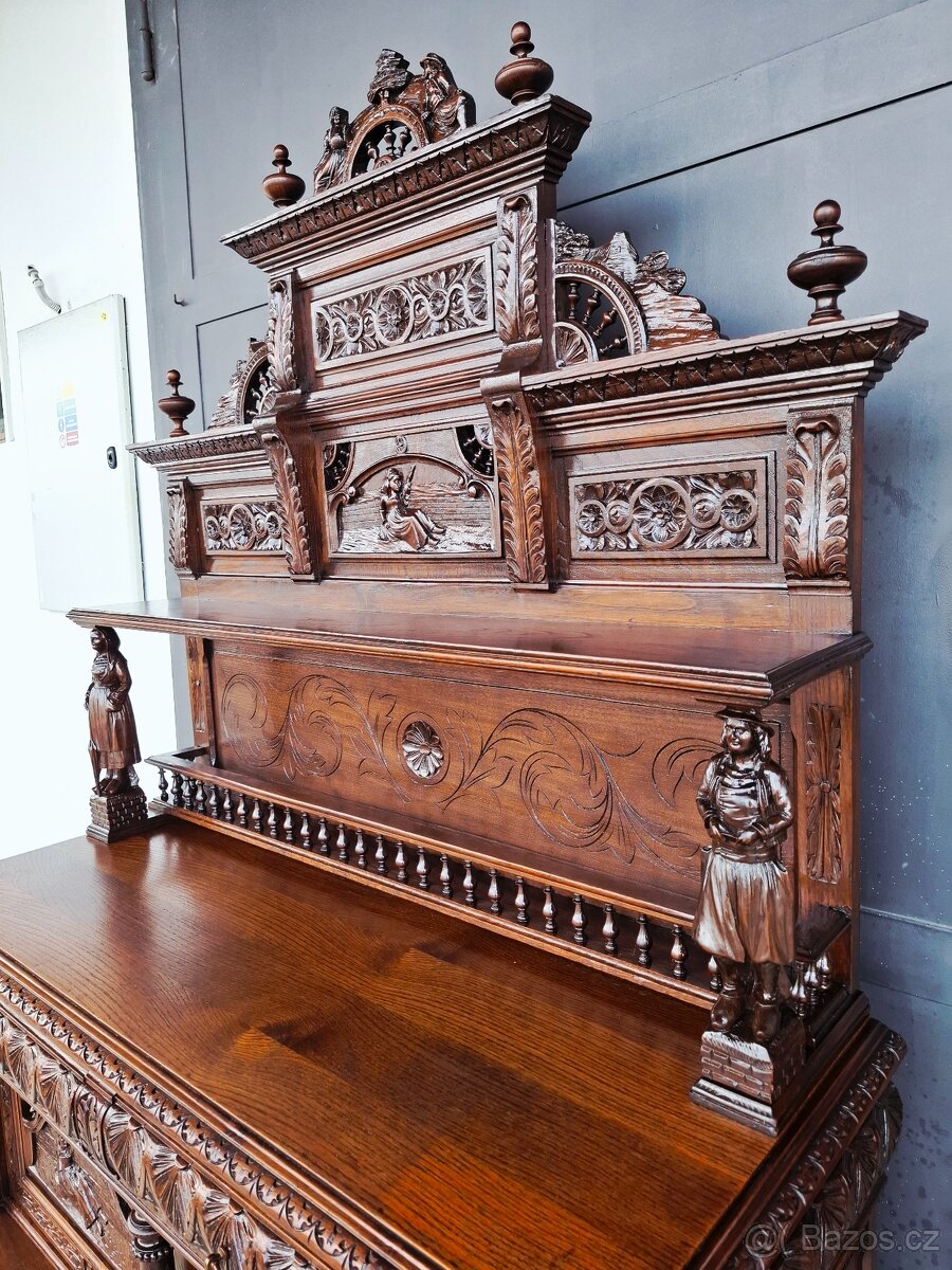 Starožitný francouzský bufet-kabinet Bretaň - 2