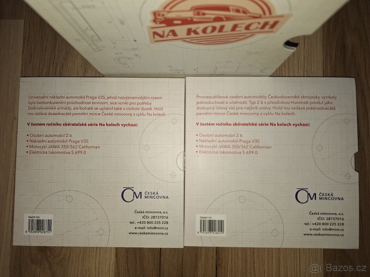 2024 NA KOLECH STŘÍBRNÁ MINCE PRAGA V3S, Z6 + ZDARMA BOX. - 2