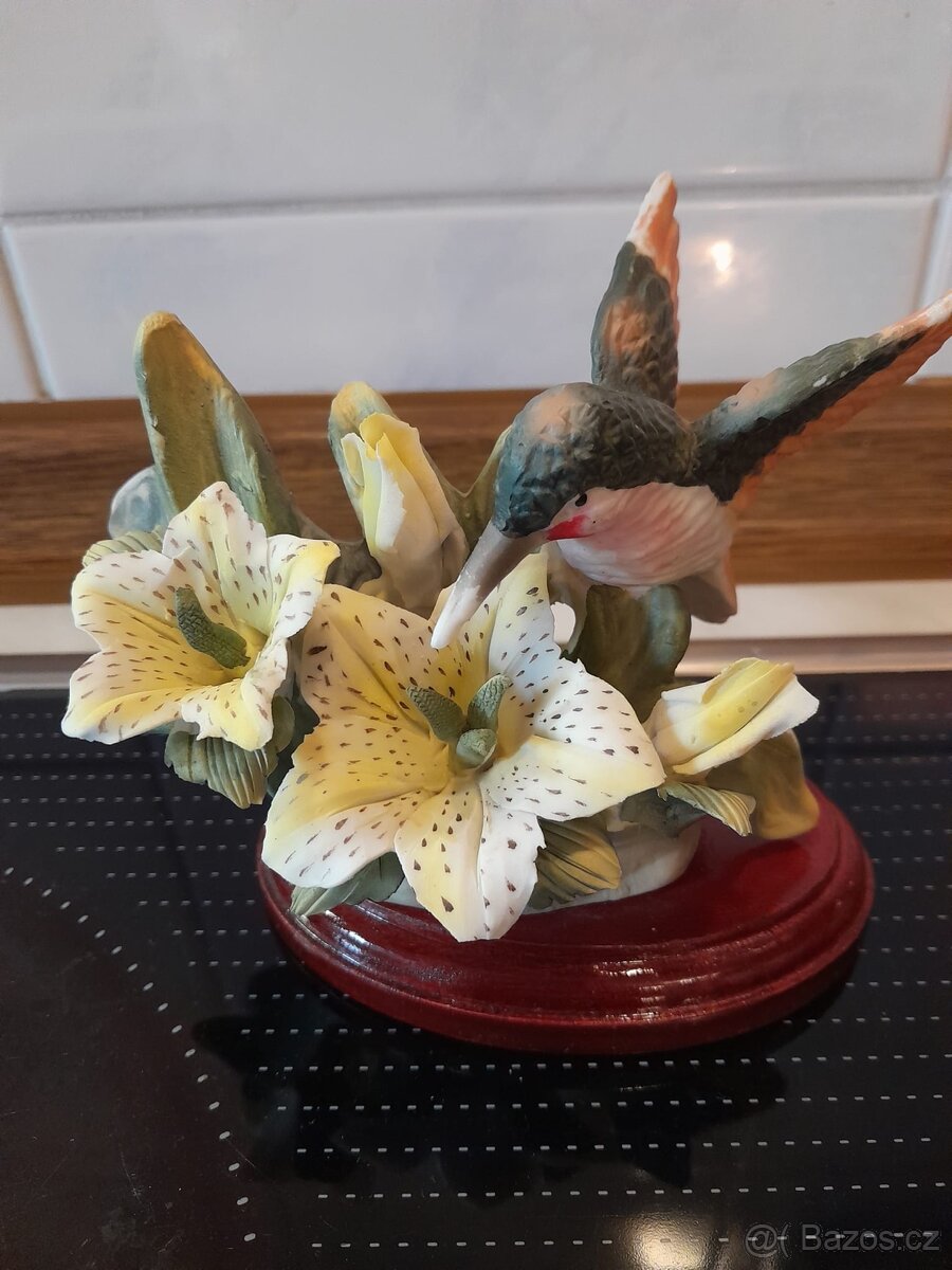 Keramický ptáček, dekorace - 2