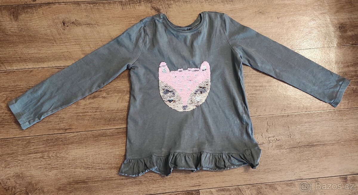 Set dívčí trička s dlouhým rukávem vel.110 - 2