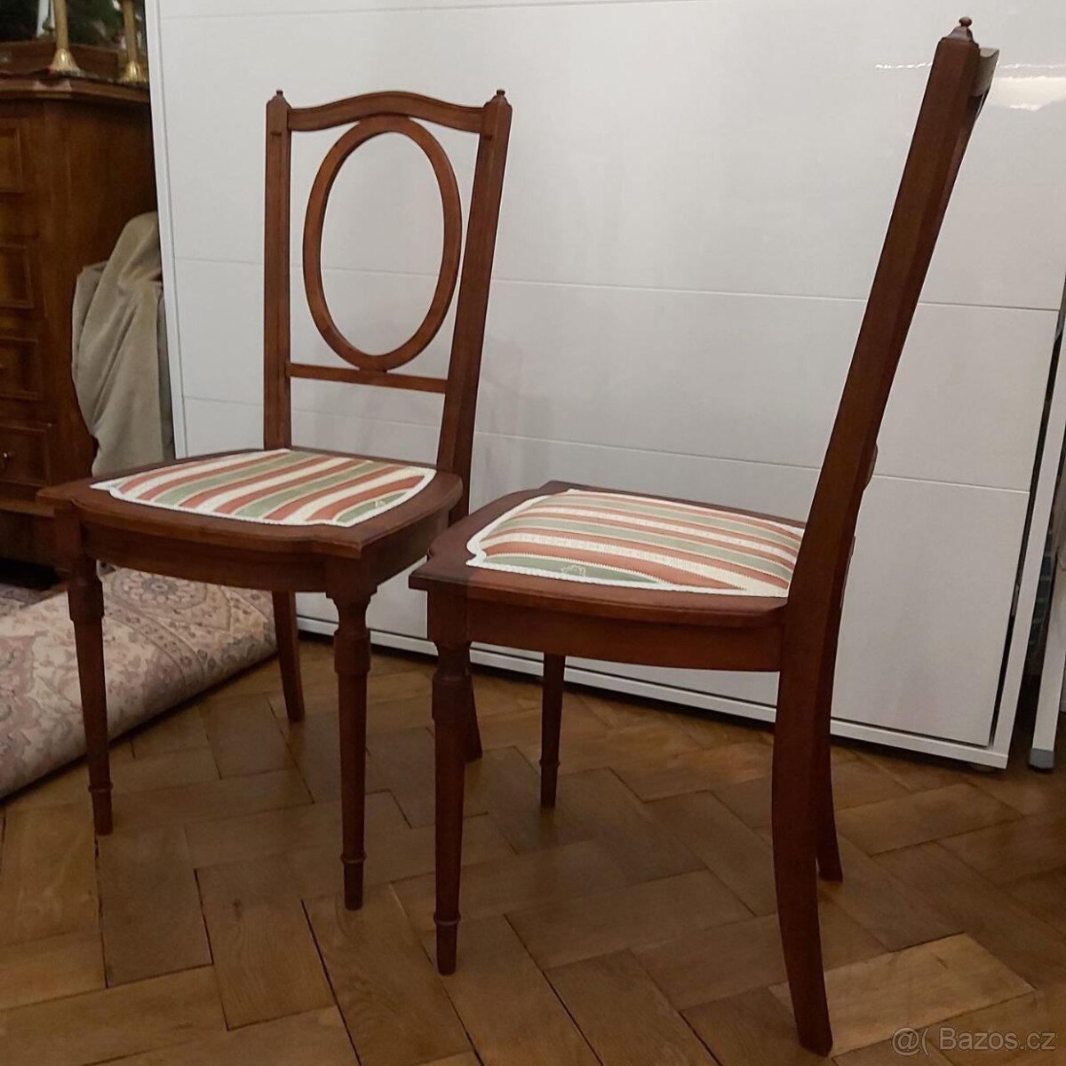 Starožitné dřevěné židle 2 ks - 2