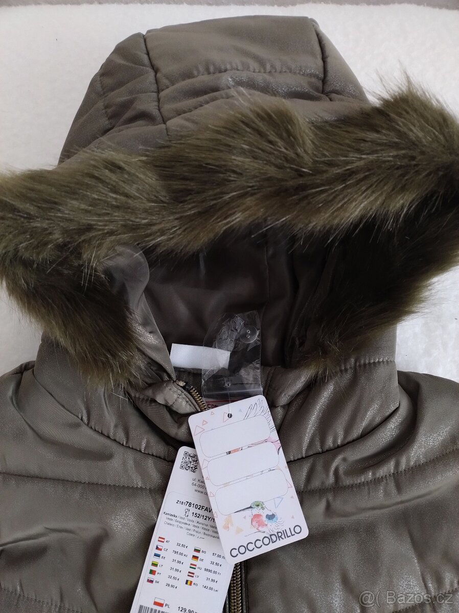 2) vesta zimní NOVÁ zelená s třpytkami - 2