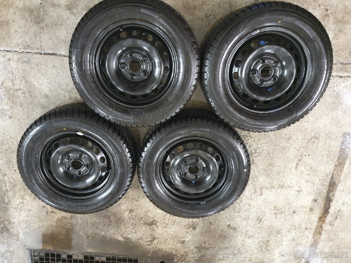 Zimní kompletní kola 5x112 r15 pneu 195/65 r15 - 2