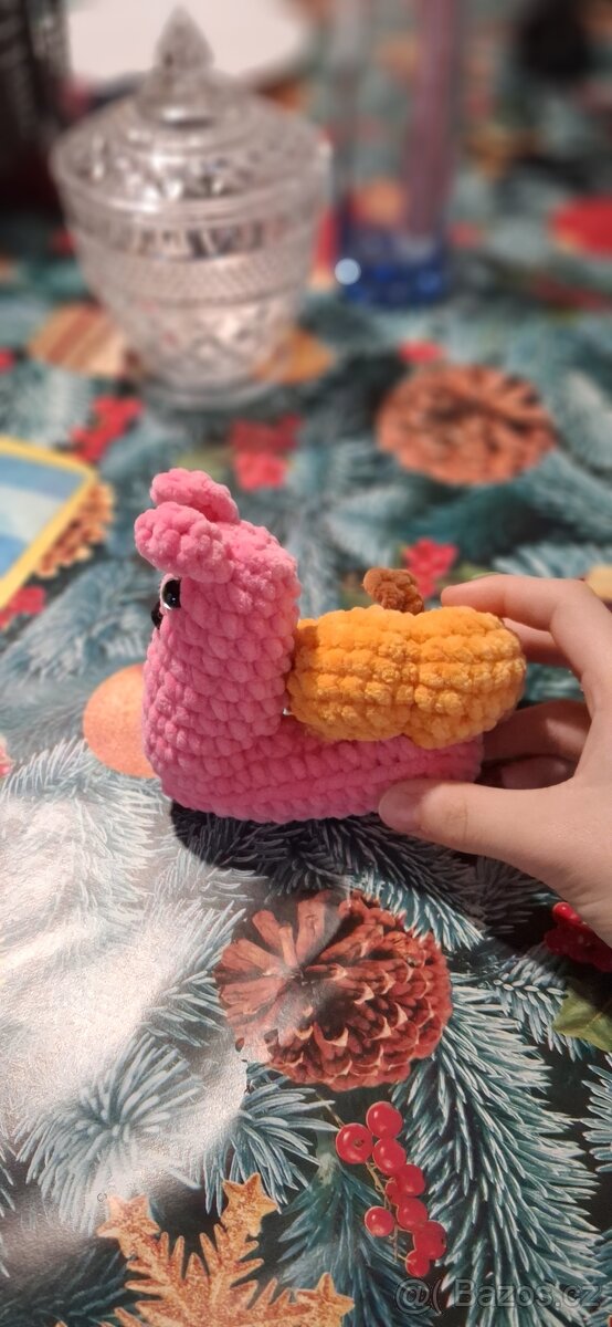 Háčkovaný helowenský šneček s dýni - 2