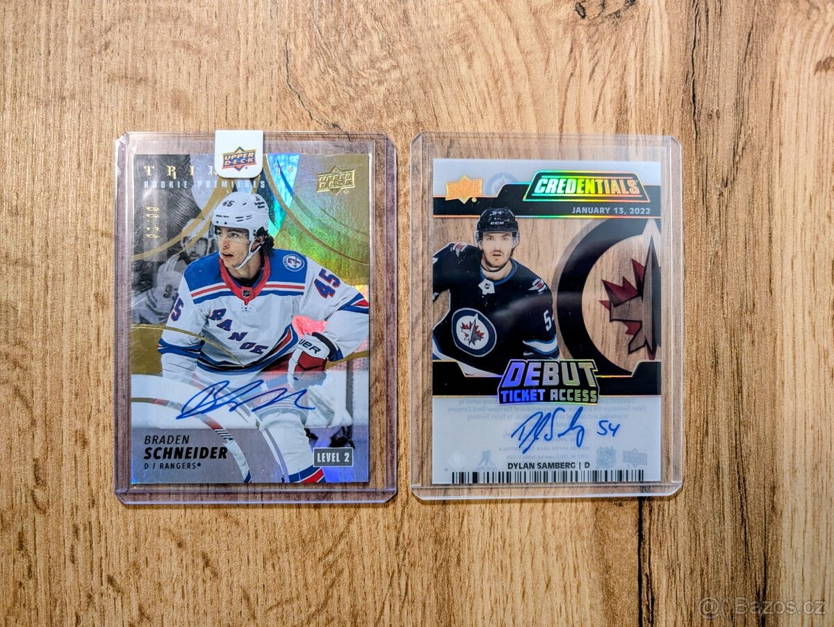 Hokejové kartičky podpisy - 2