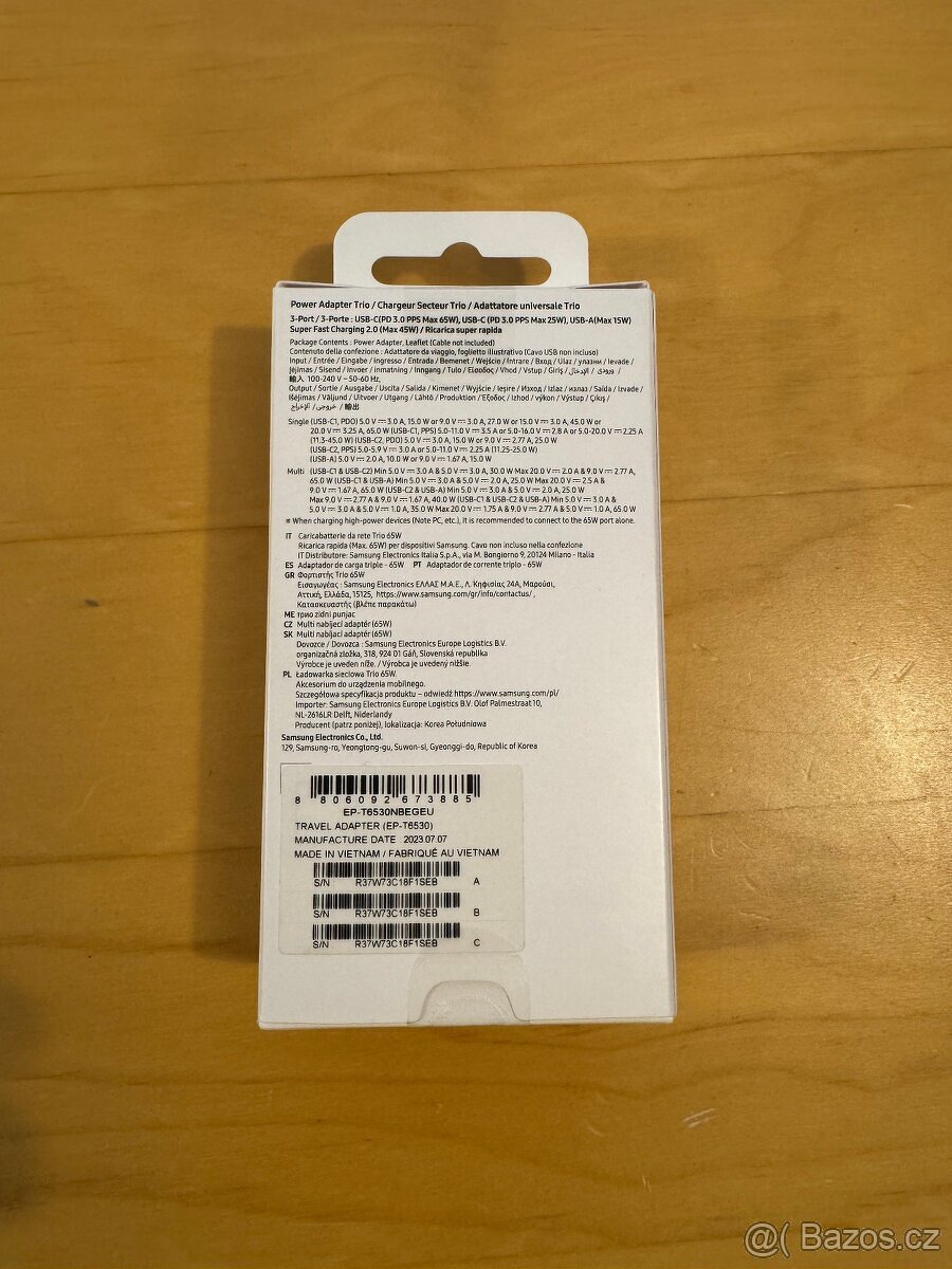 Samsung Power Adapter Trio - EP-T6530 - 2