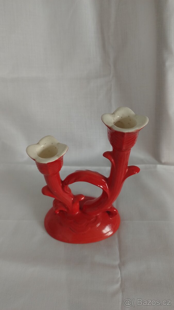 Svícen ve tvaru tulipánů, Ditmar-Urbach,Art Deco - 2