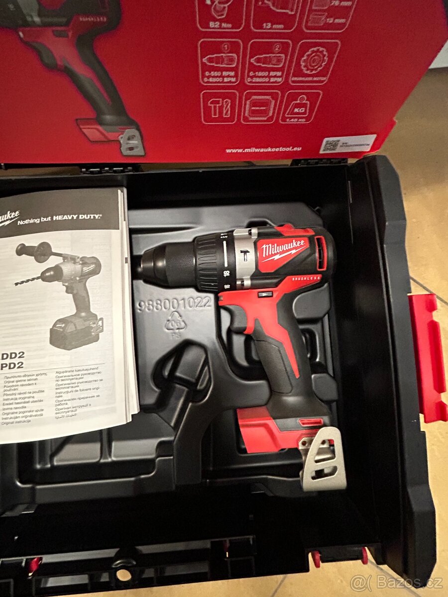 Milwaukee M18 BLPD2 0X aku příklepová vrtačka 2 rychlosti - 2