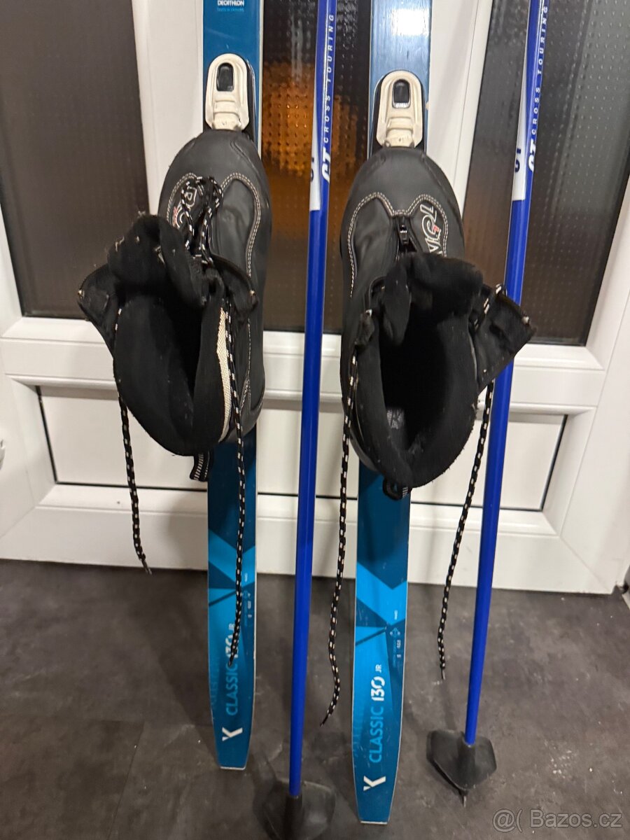 Komplet běžecké lyže inovik 139cm, hůlky, boty - 2