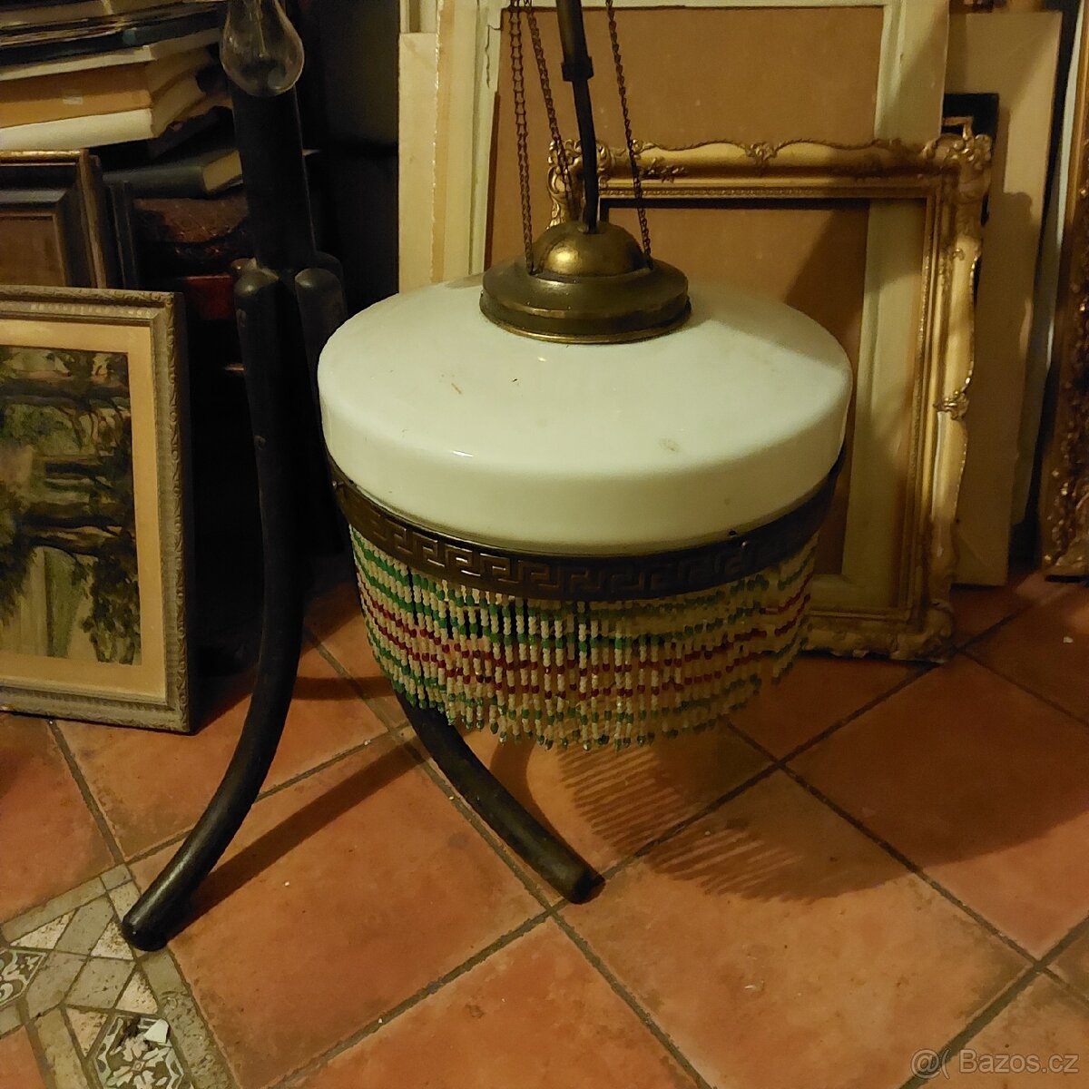 Secesni stahovaci lustr - 2