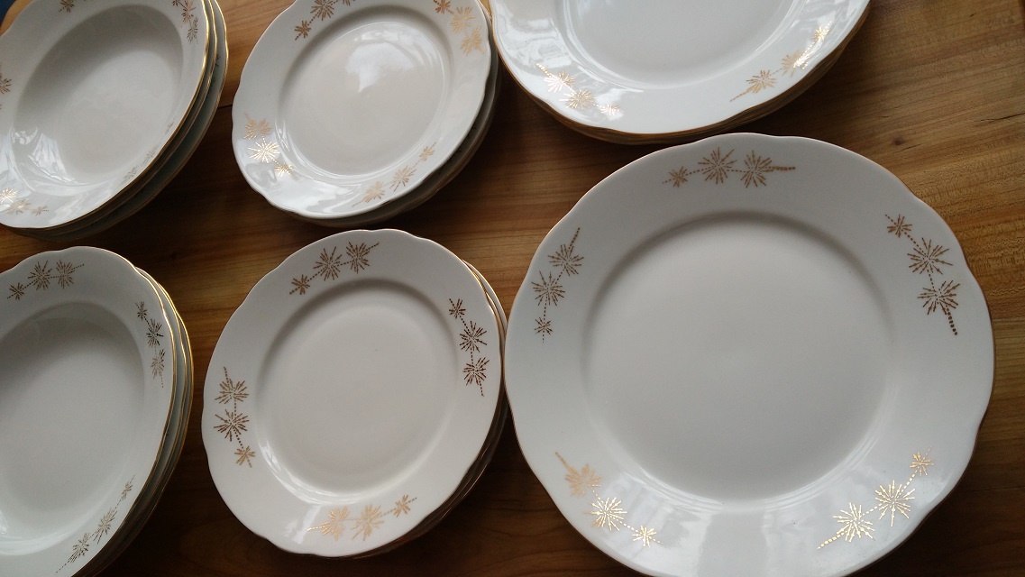 Servis retro jídelní souprava Československo ČSSR - SLEVA - 2