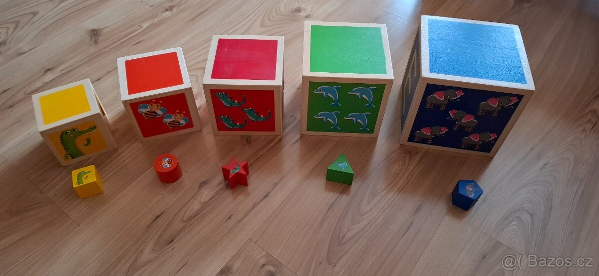 Dřevěné naučné kostky - 2