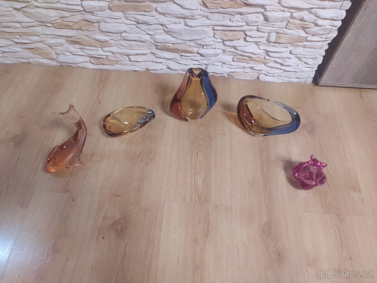 KOLEKCE HUTNÍHO SKLA - 5ks - 2