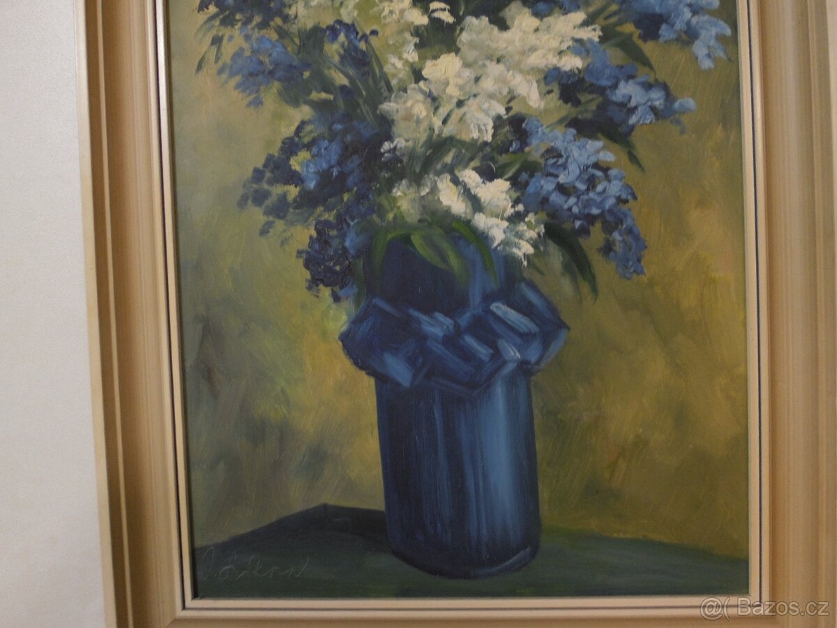 Obraz kytice ve váze + 2 obrazy sig. Ivan Sýkora - 2