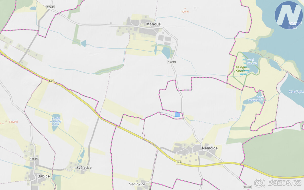 Prodej podílu 1/3 trvalého travního porostu, 4911 m2, Mahouš - 2