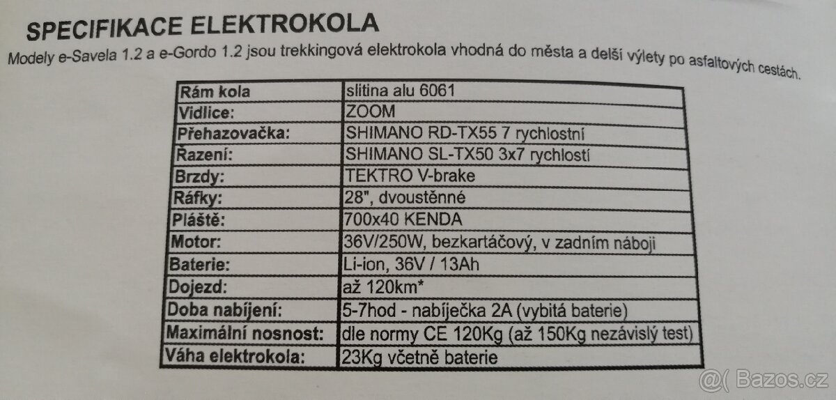 Elektrokolo Crusis nosnost až 150kg - 2