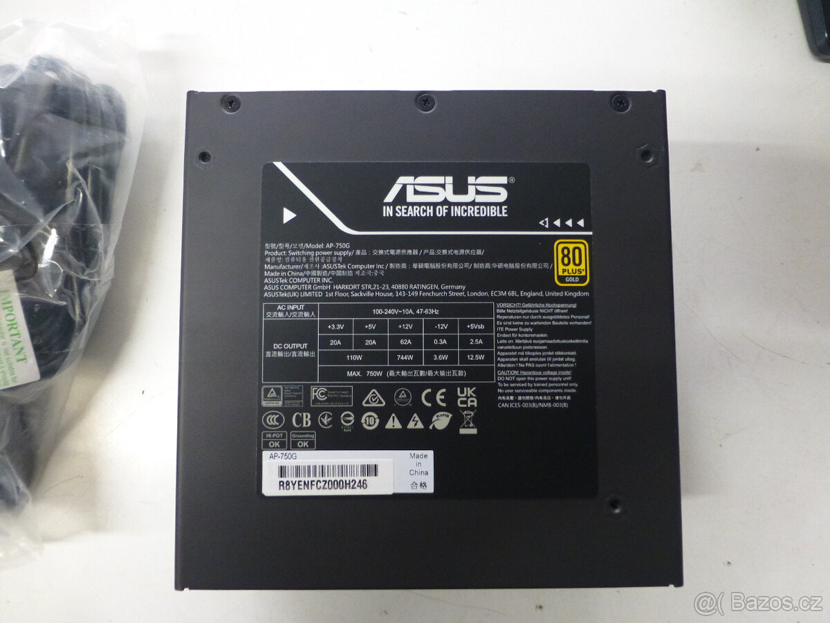 ASUS Prime 750W Gold - 750W - nový - 2