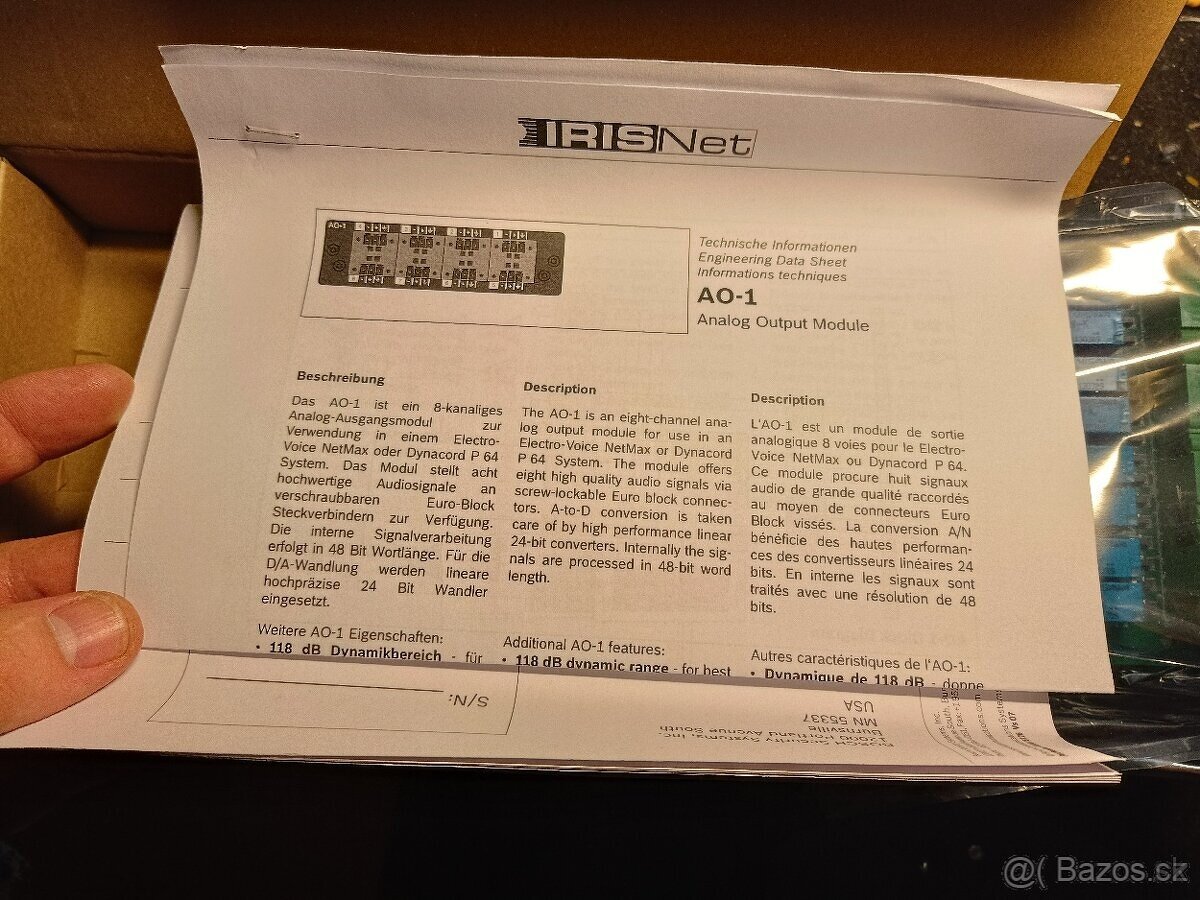 EV N8000 AO-1 výstupná karta DSP - 2