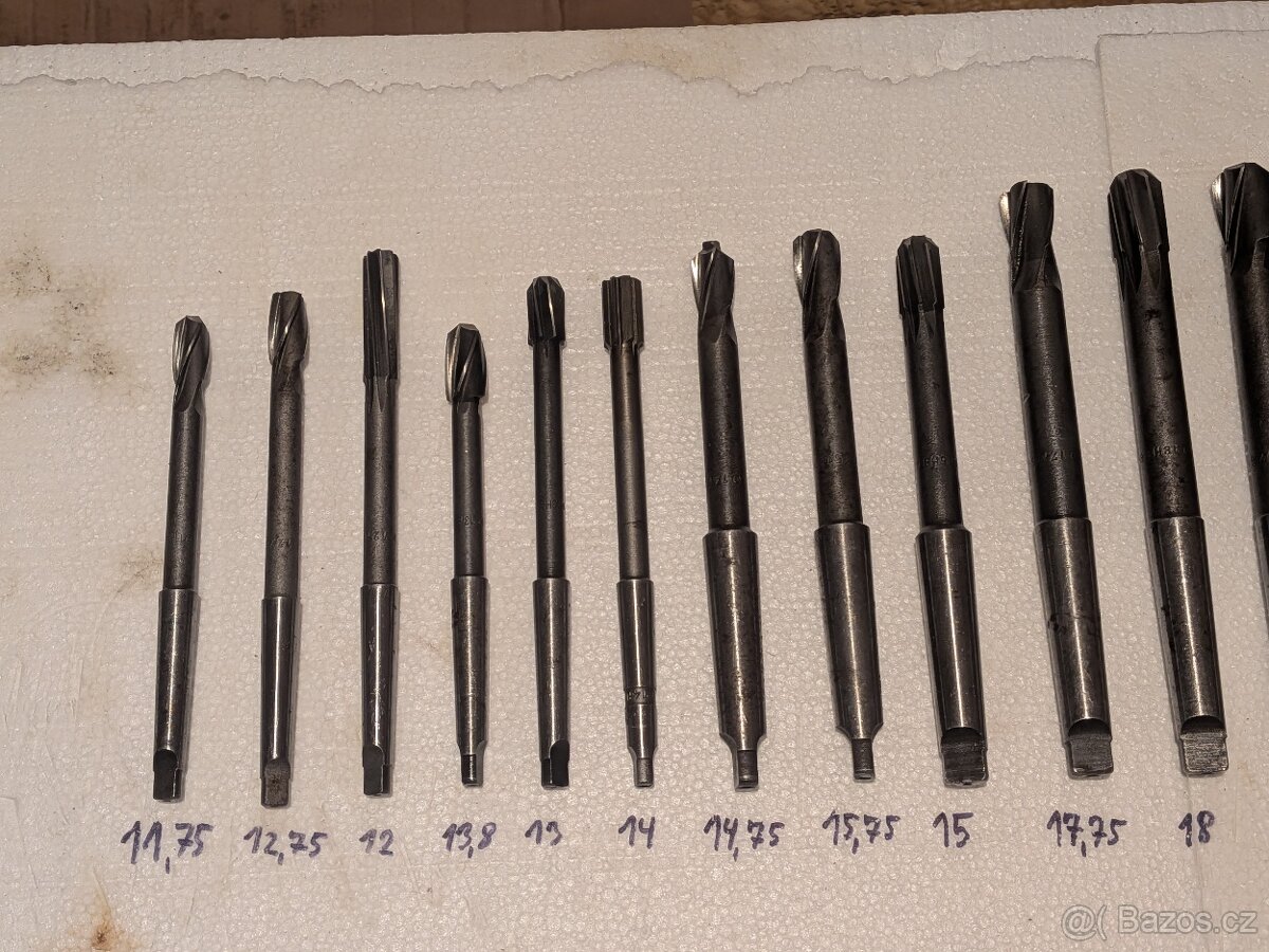 Výstružníky HSS 20ks (mk1, mk2, mk3) - 2