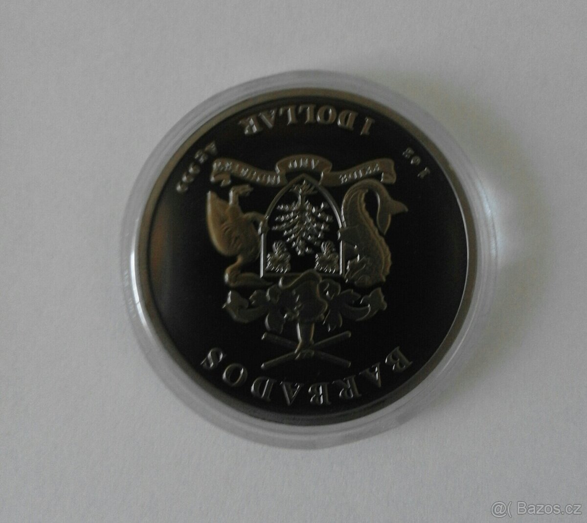 Stříbrná mince s rutheniem a zlatem , číslováno - 2