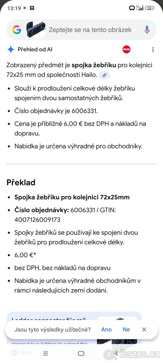 Spojovacky žebříku - 2