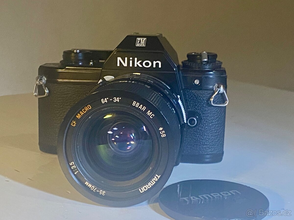 Nikon EM + Tamron BBAR MC 35-70mm f/3,5 Macro – plně funkční - 2