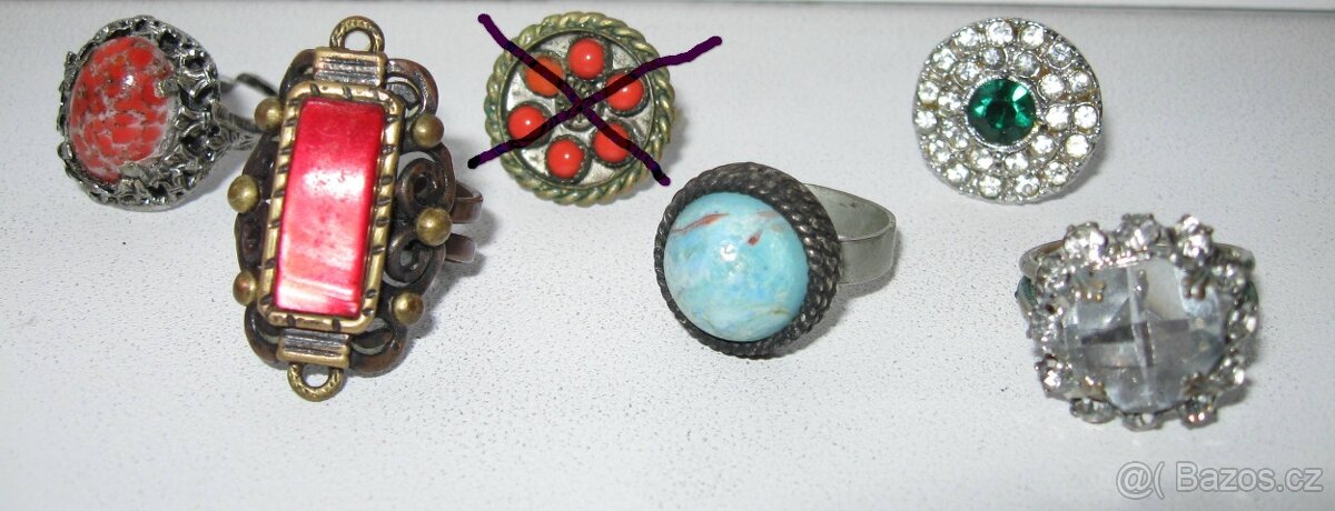 Stará bižuterie - prstýnky - 2