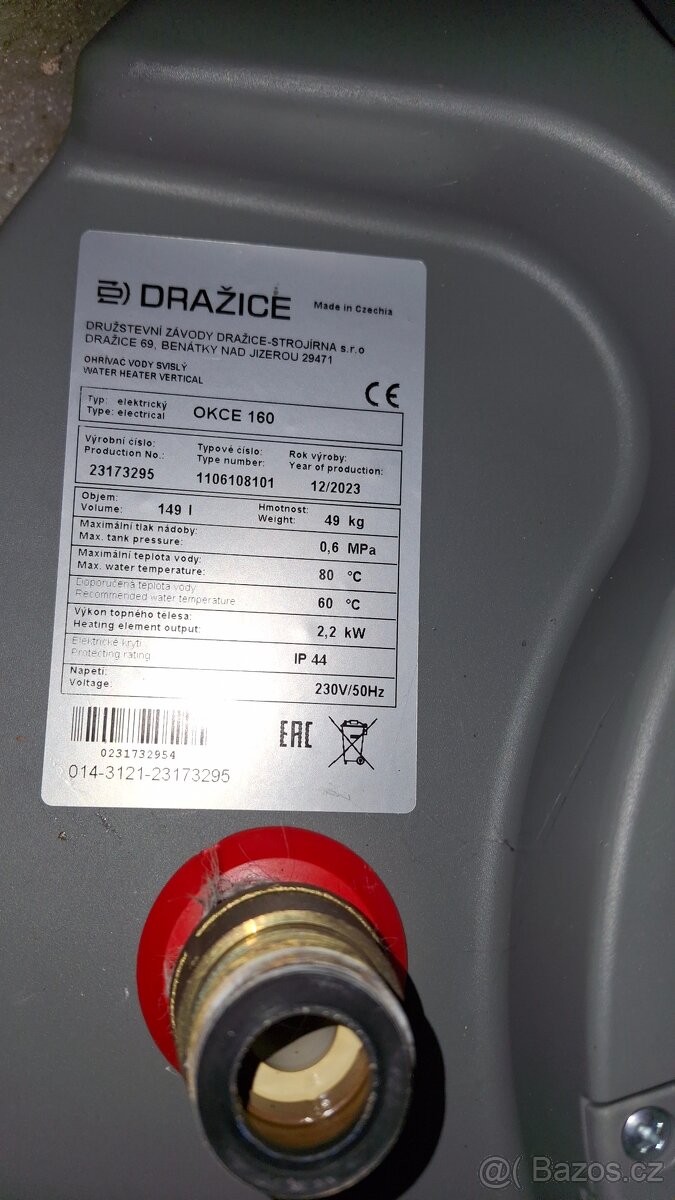 Prodám bojler Dražice OKCE 150 l. - 2