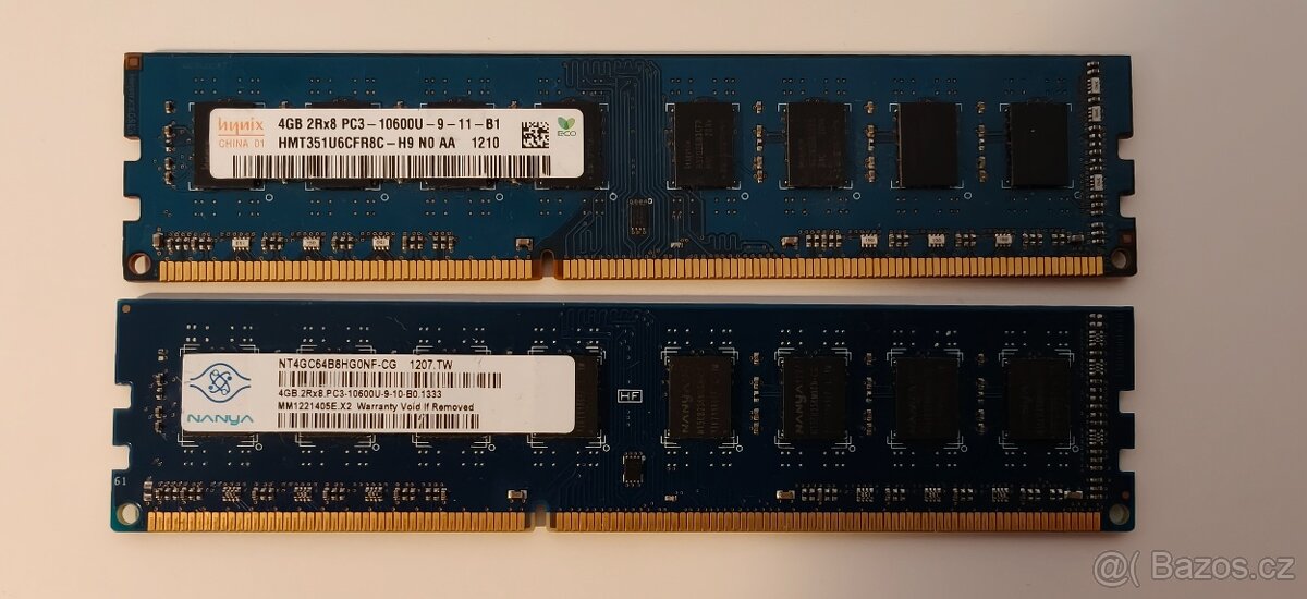 2x4GB DDR3 RAM - 2