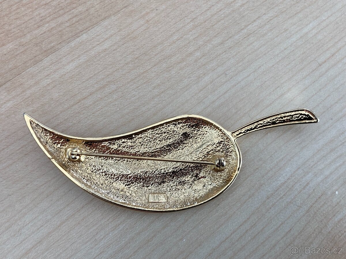 Brož zlatý list - 2