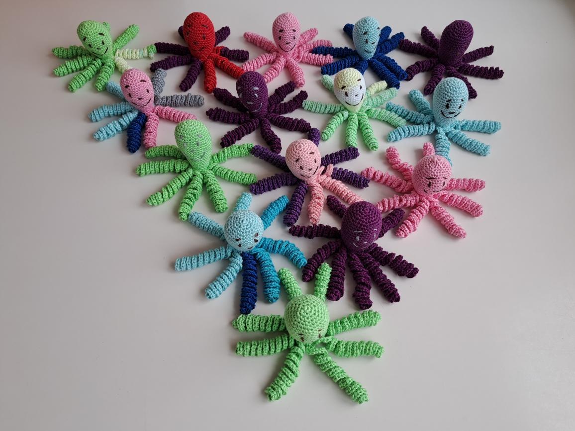 ručně háčkované chobotnice - 2
