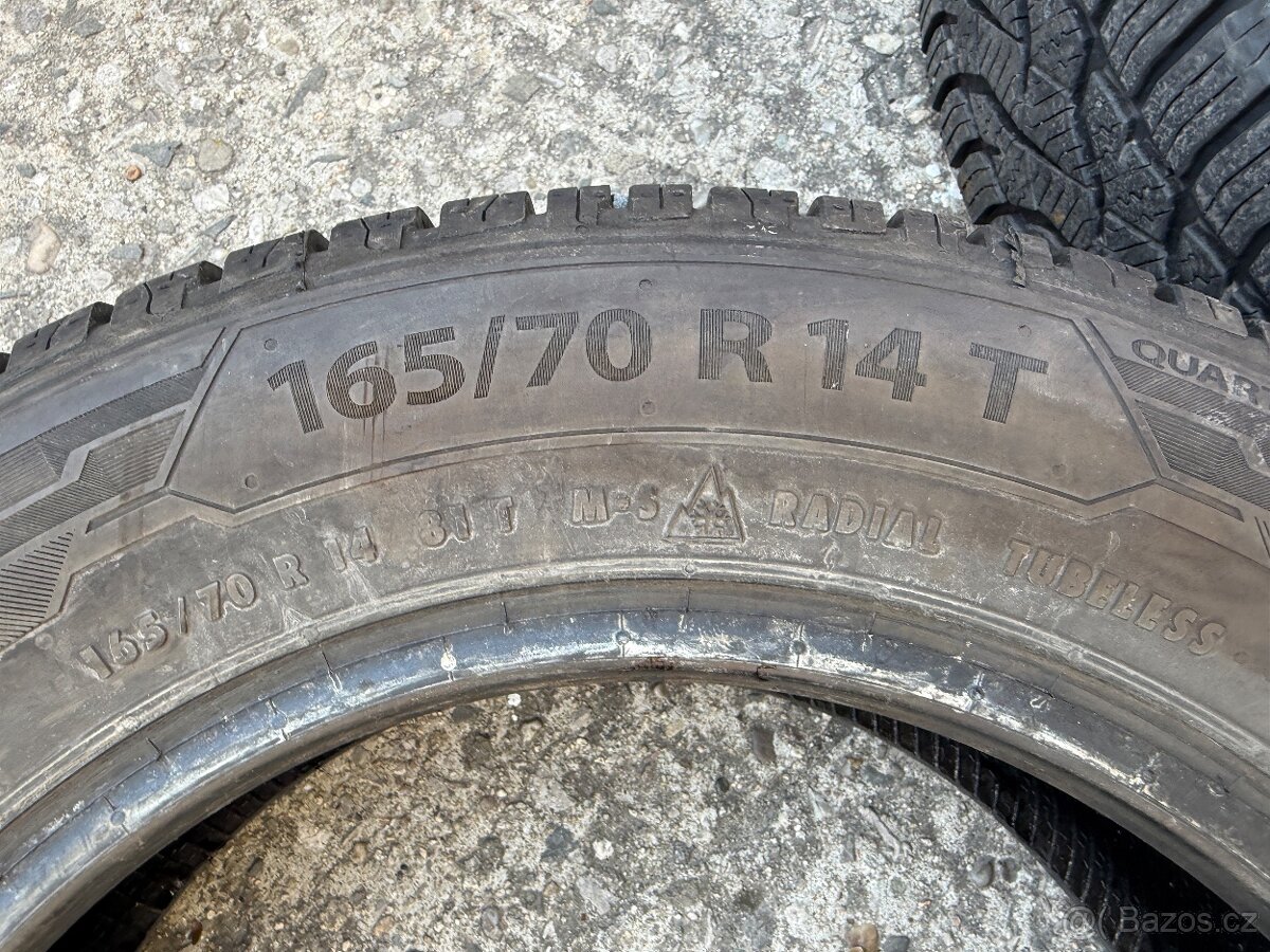 2ks celoroční 165/70/14 - Barum Quartaris 5 vzorek 6mm - 2