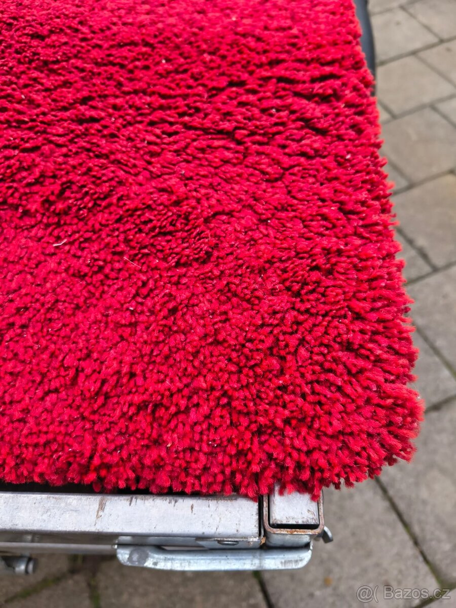 Rudy koberec s vysokym vlasem - 2