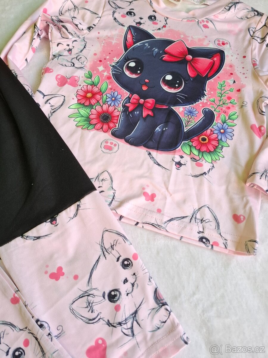 Kočičkový setík v. 104-110 a 110-116 NOVÝ - 2