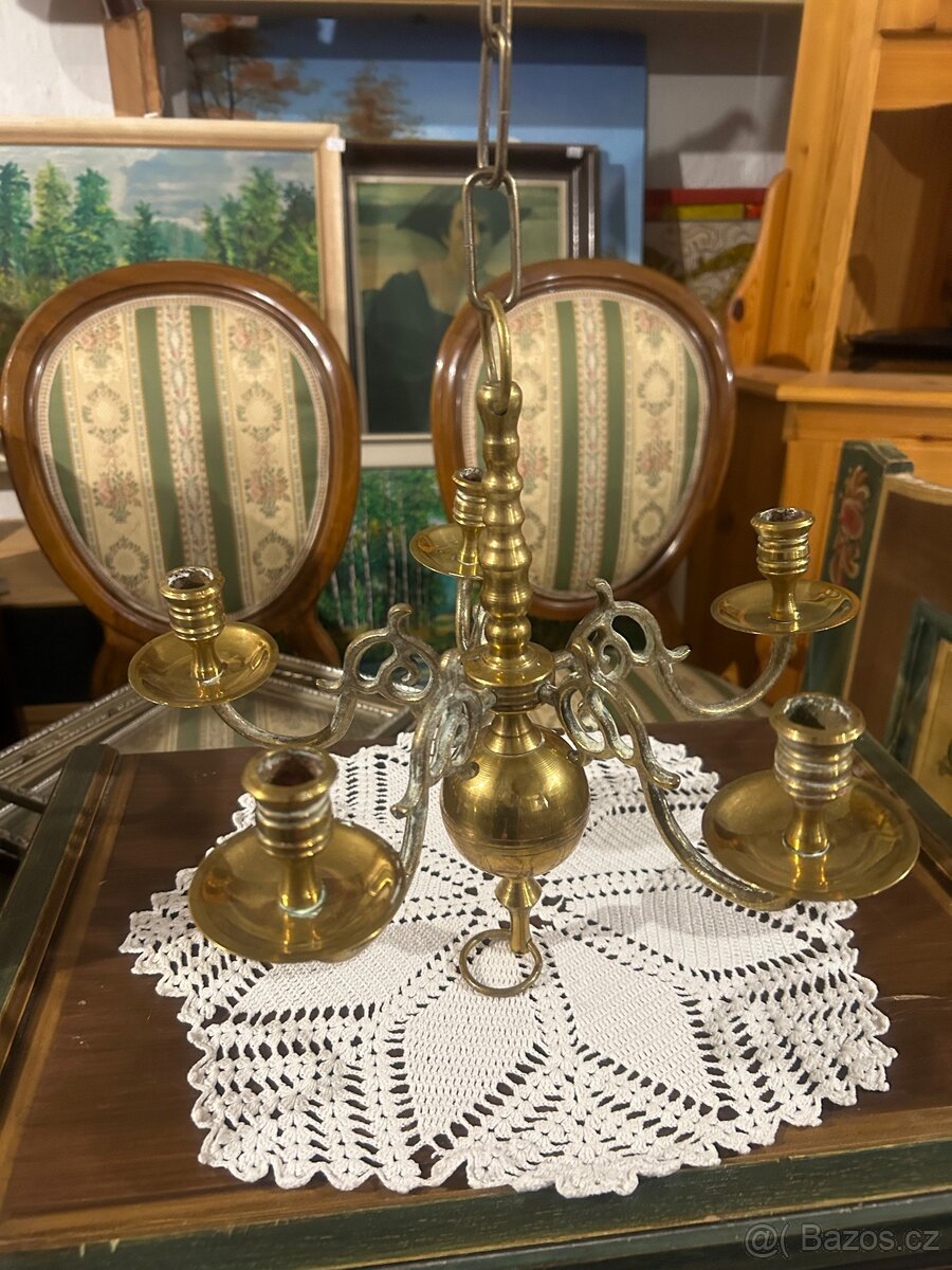 Mosazný svícen na zavěšení - 2